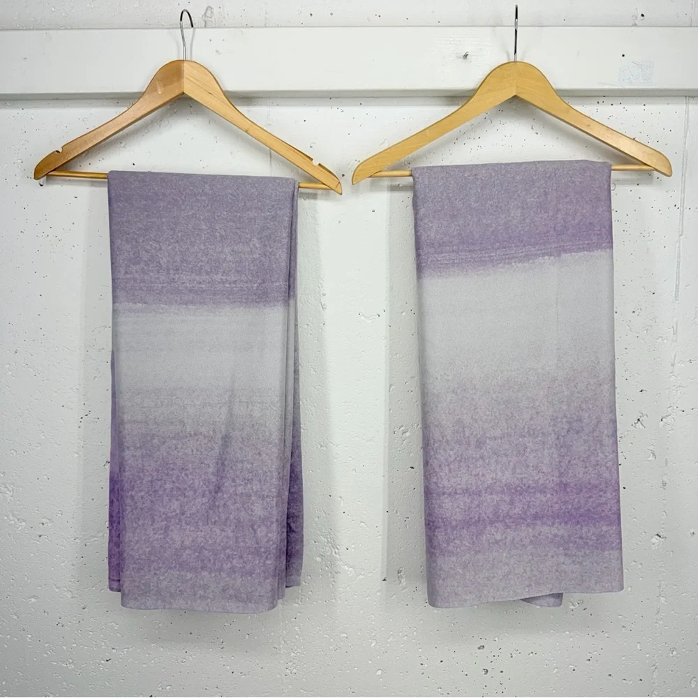 Society6 Set of 2 Purple and Gray Blackout Curtains 50 x 82”
